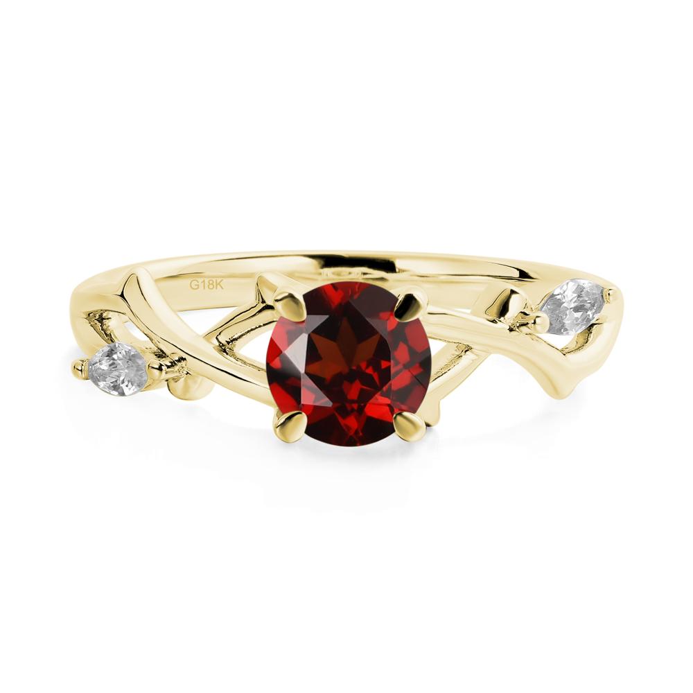Twig Garnet Engagement Ring - LUO Jewelry #metal_18k yellow gold