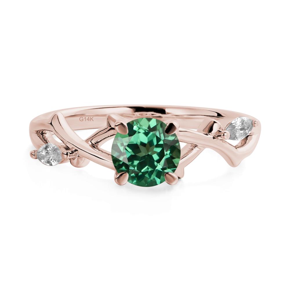 Twig Green Sapphire Engagement Ring - LUO Jewelry #metal_14k rose gold