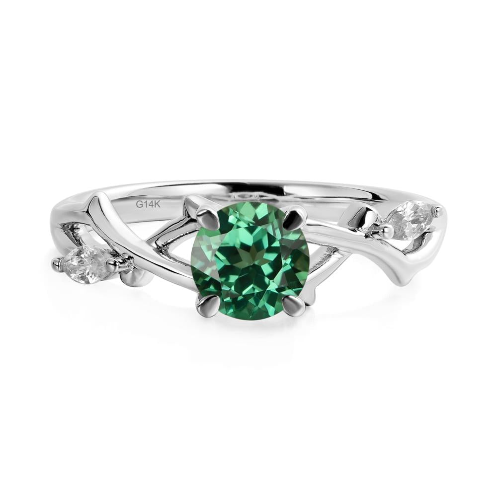Twig Green Sapphire Engagement Ring - LUO Jewelry #metal_14k white gold