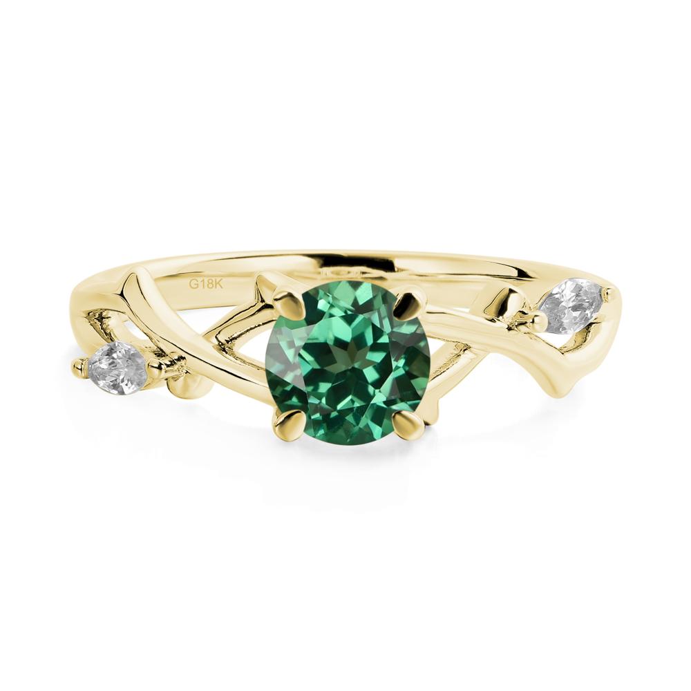Twig Green Sapphire Engagement Ring - LUO Jewelry #metal_18k yellow gold