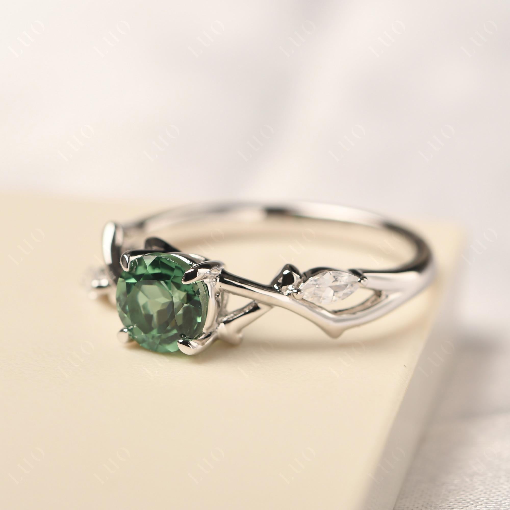 Twig Green Sapphire Engagement Ring - LUO Jewelry