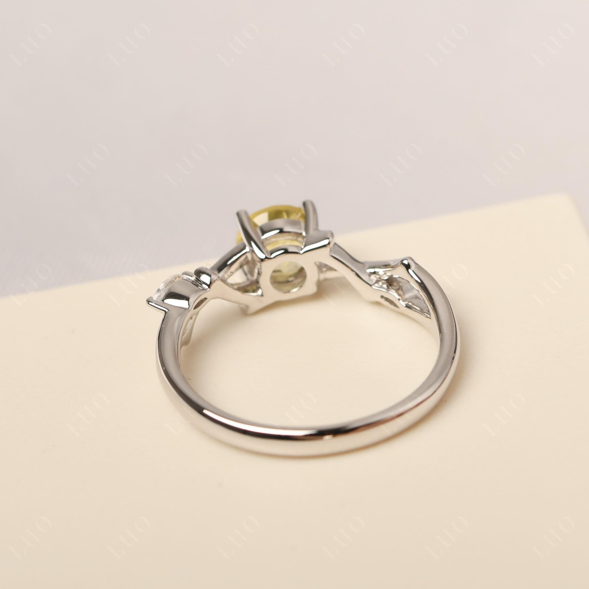 Twig Lemon Quartz Engagement Ring - LUO Jewelry