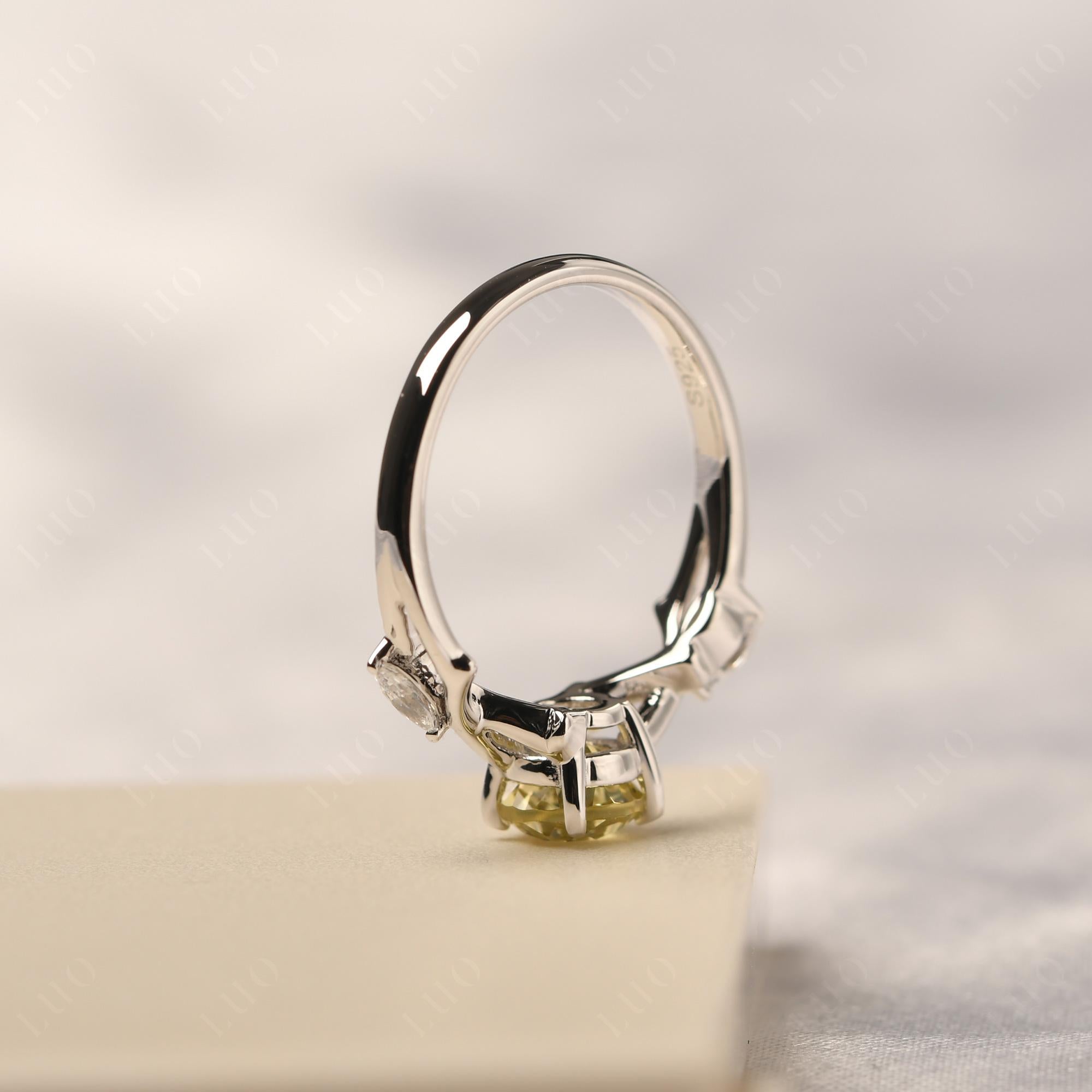 Twig Lemon Quartz Engagement Ring - LUO Jewelry