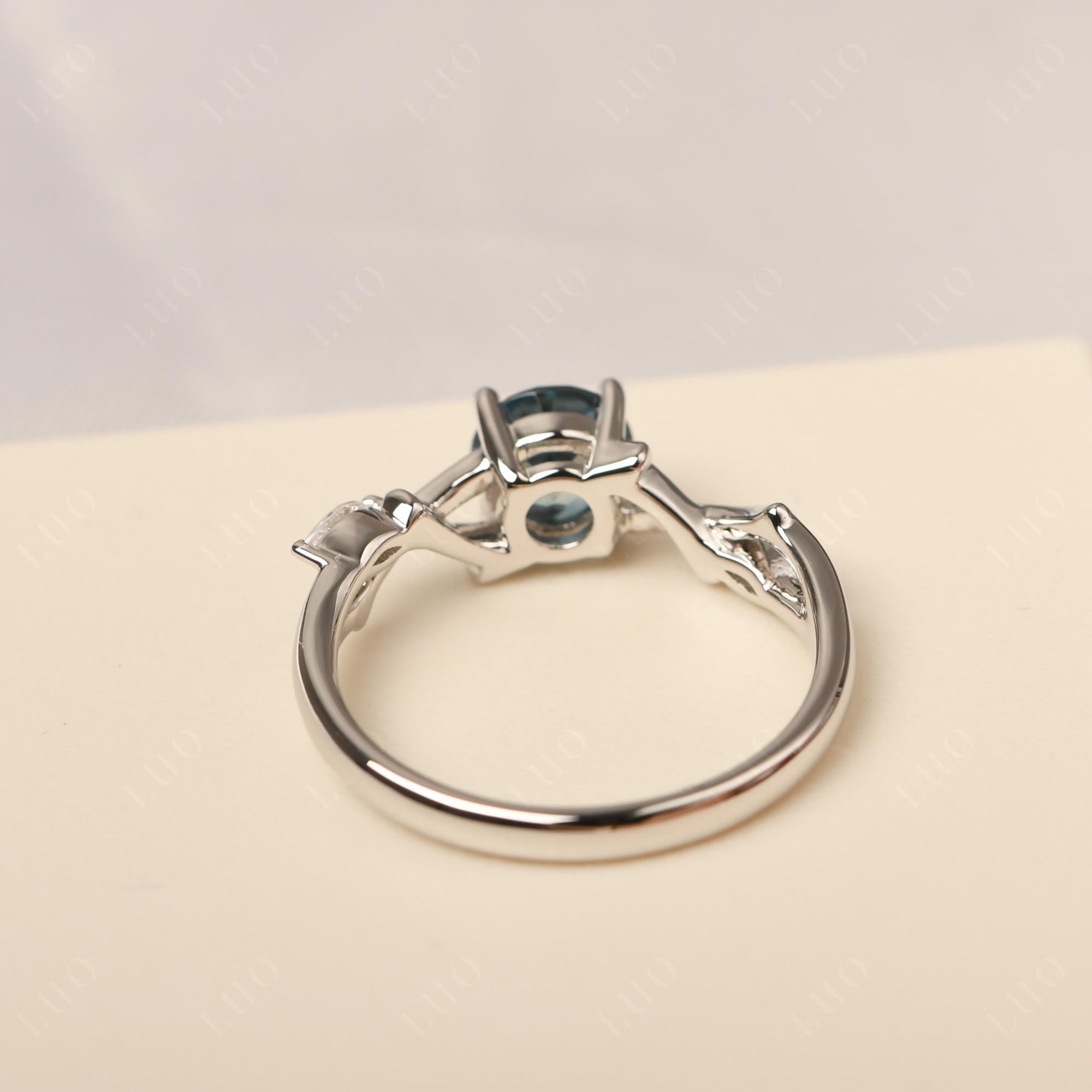 Twig London Blue Topaz Engagement Ring - LUO Jewelry