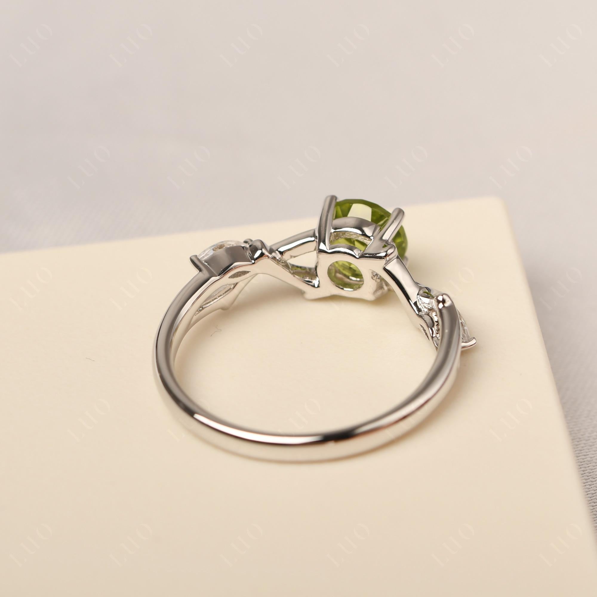 Twig Peridot Engagement Ring - LUO Jewelry