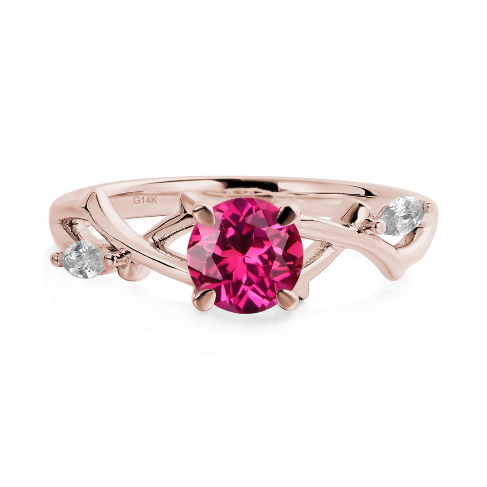 Twig Ruby Engagement Ring - LUO Jewelry #metal_14k rose gold