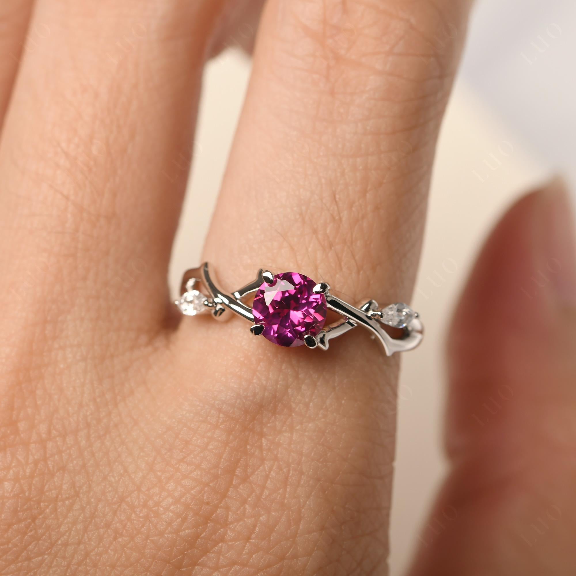 Twig Ruby Engagement Ring - LUO Jewelry