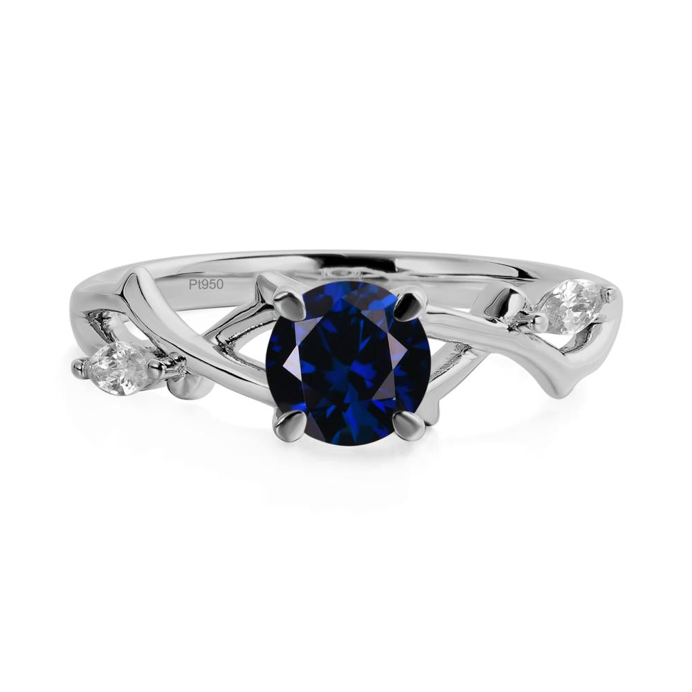 Twig Lab Sapphire Engagement Ring - LUO Jewelry #metal_platinum