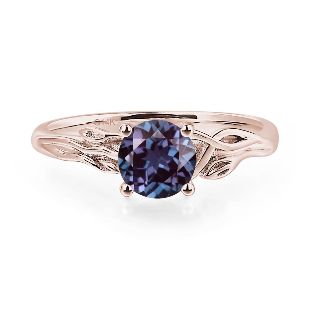 Petite Alexandrite Tender Leaf Ring - LUO Jewelry #metal_14k rose gold