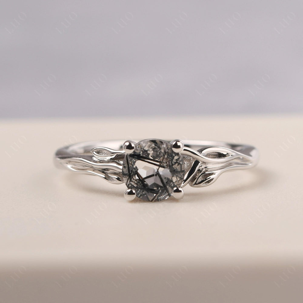 Rutilated Quartz Vintage Solitaire Engagement Ring - LUO Jewelry