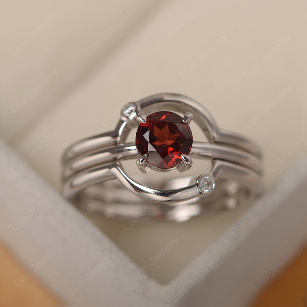 Mars Garnet Engagement Ring - LUO Jewelry