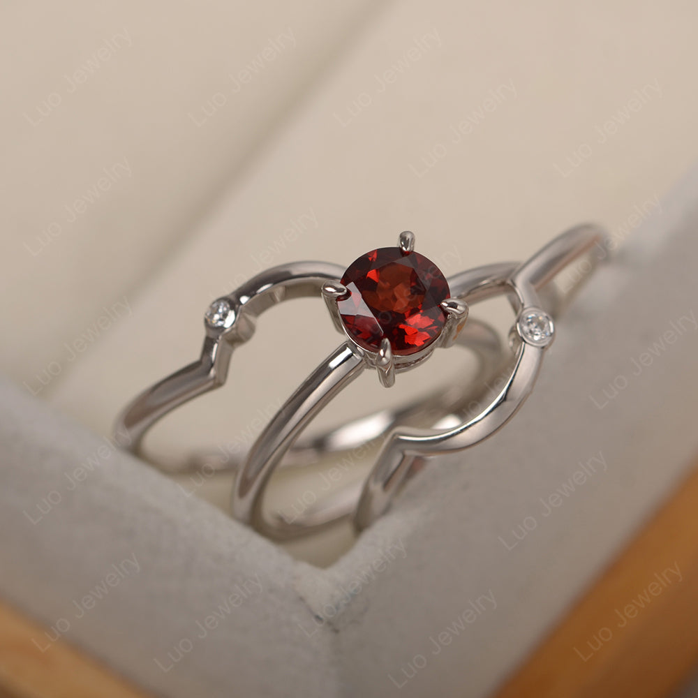 Mars Garnet Engagement Ring - LUO Jewelry