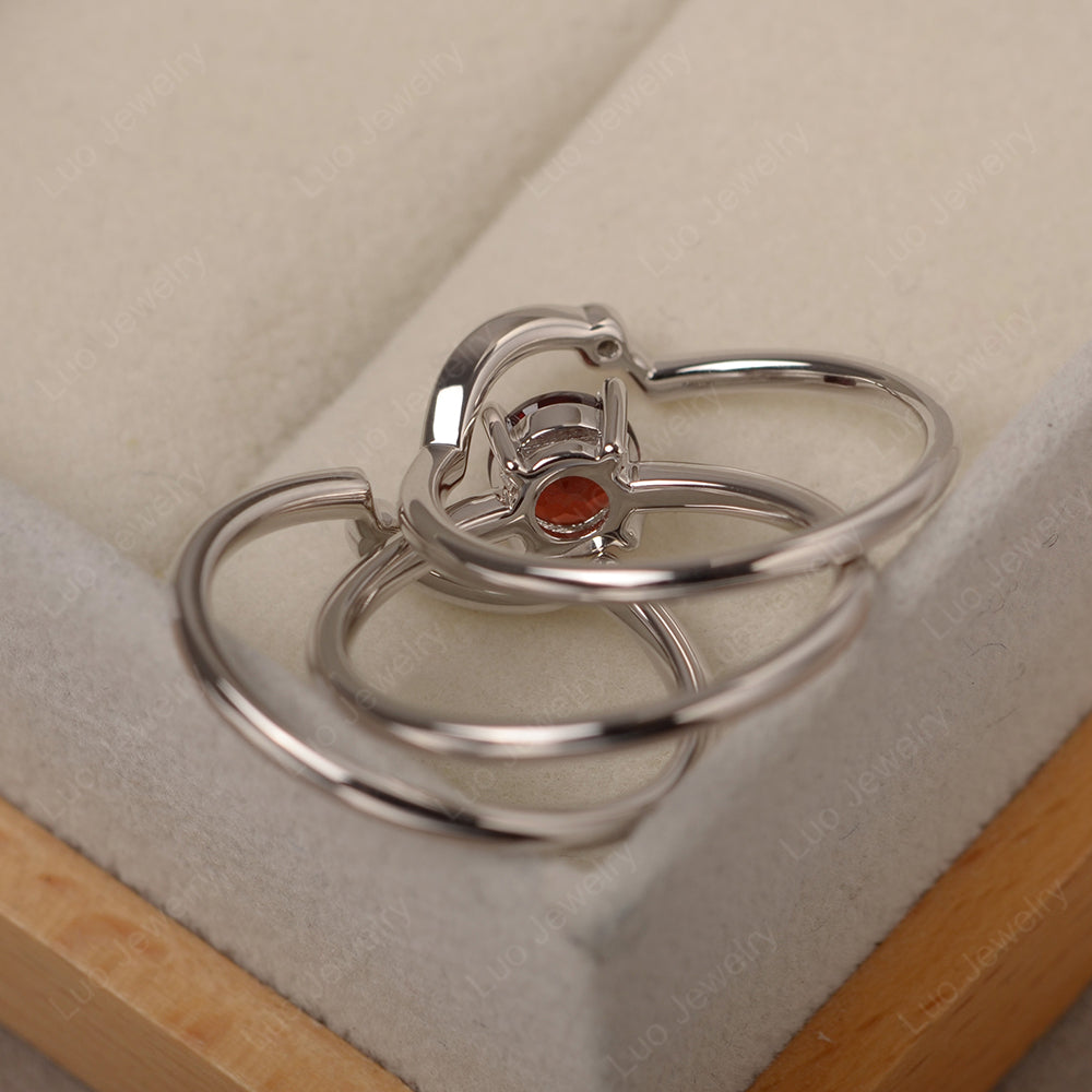 Mars Garnet Engagement Ring - LUO Jewelry