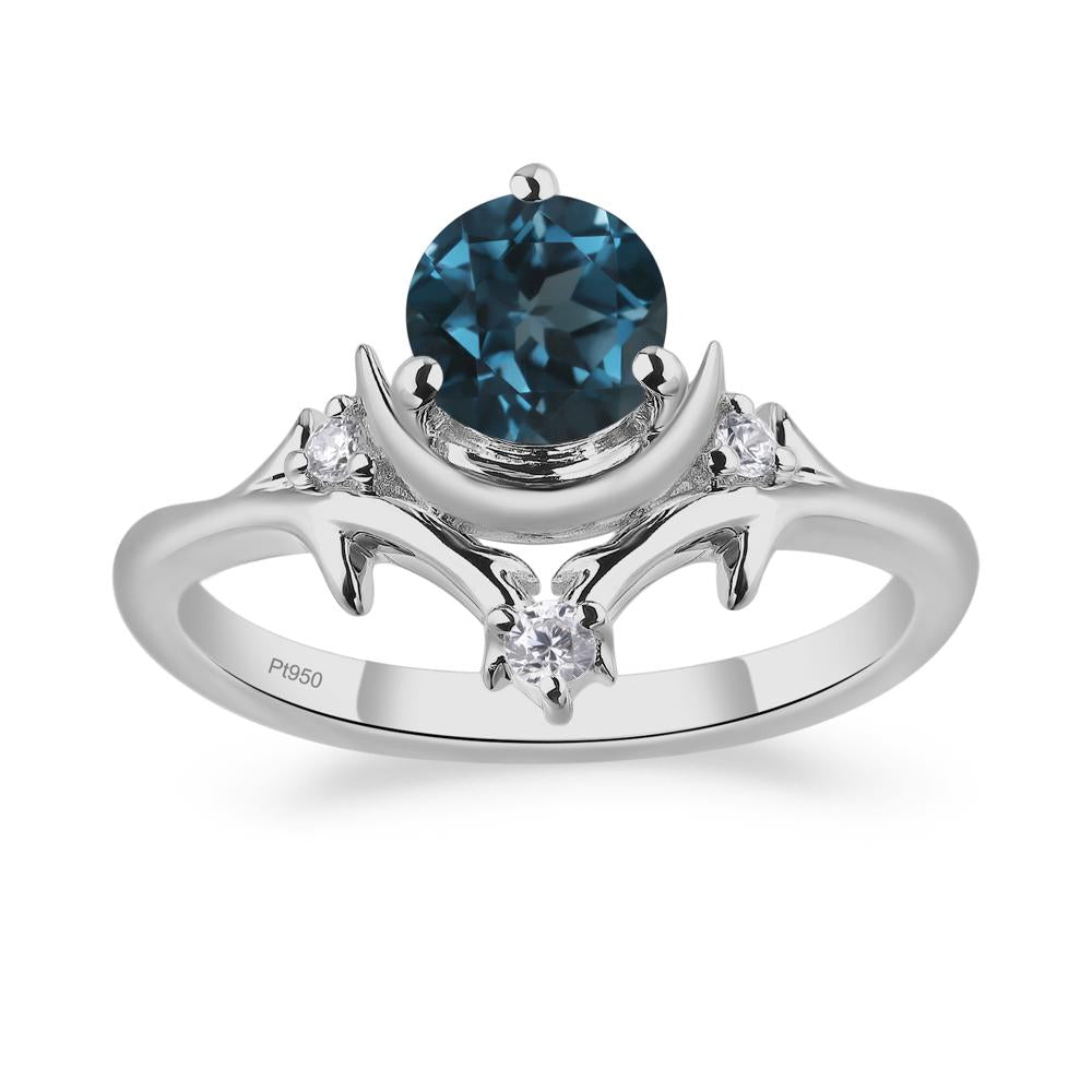 Moon and Back London Blue Topaz Ring - LUO Jewelry #metal_platinum
