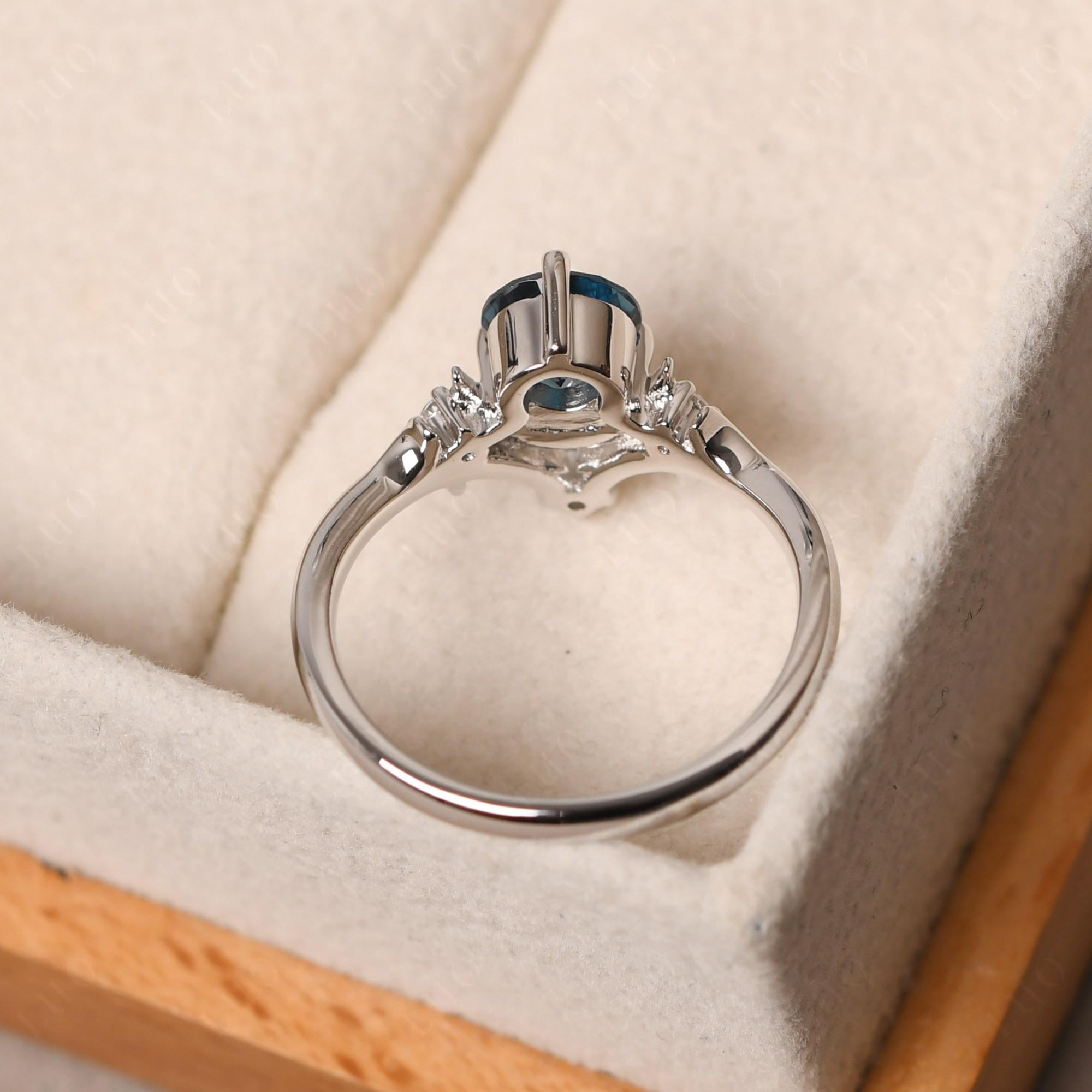 Moon and Back London Blue Topaz Ring - LUO Jewelry