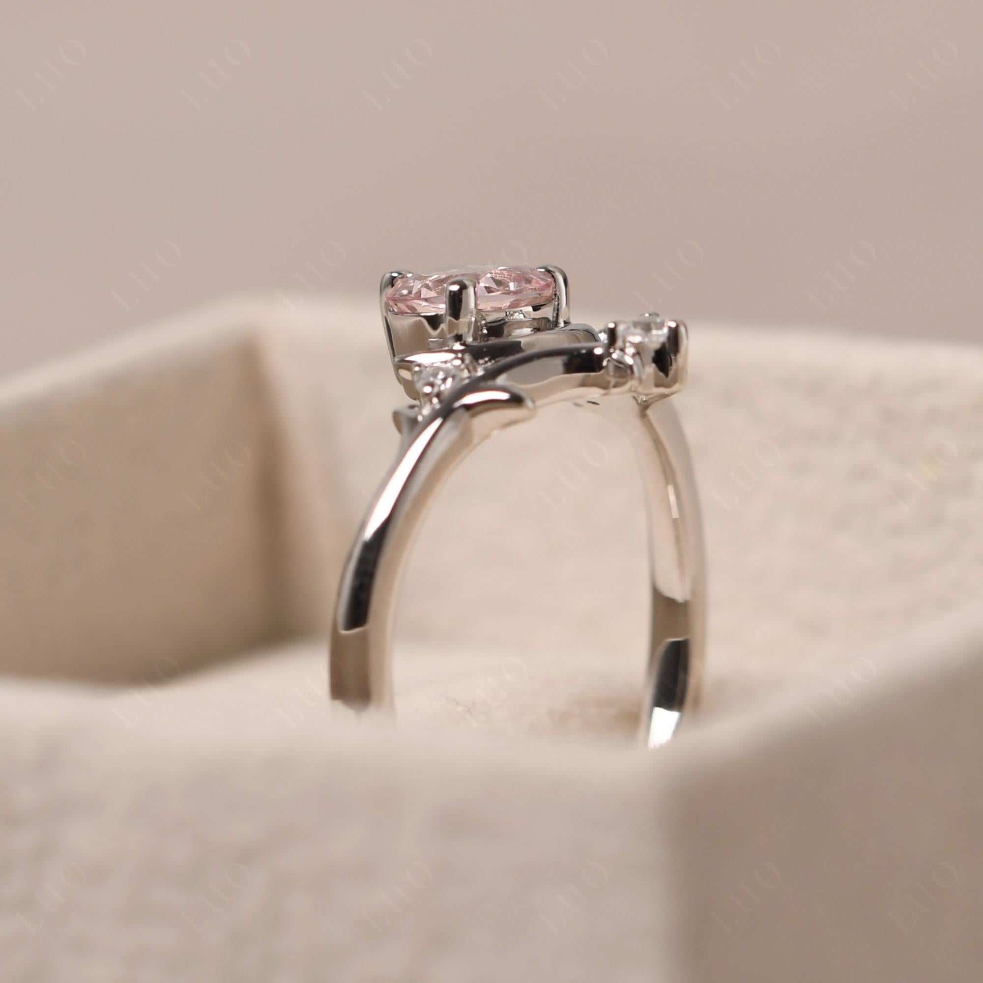 Moon and Back Morganite Ring - LUO Jewelry