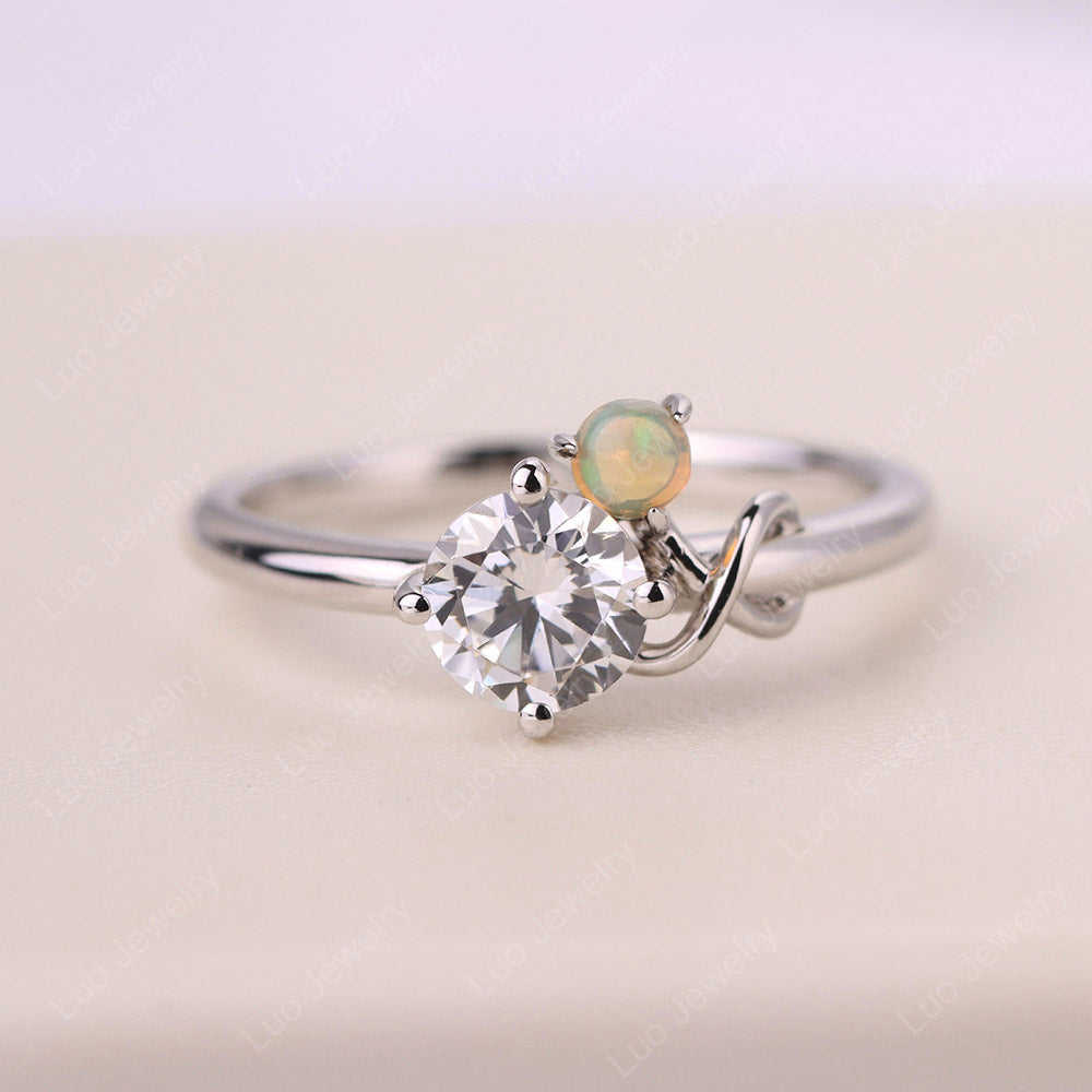 Cubic Zirconia Infinity Rings