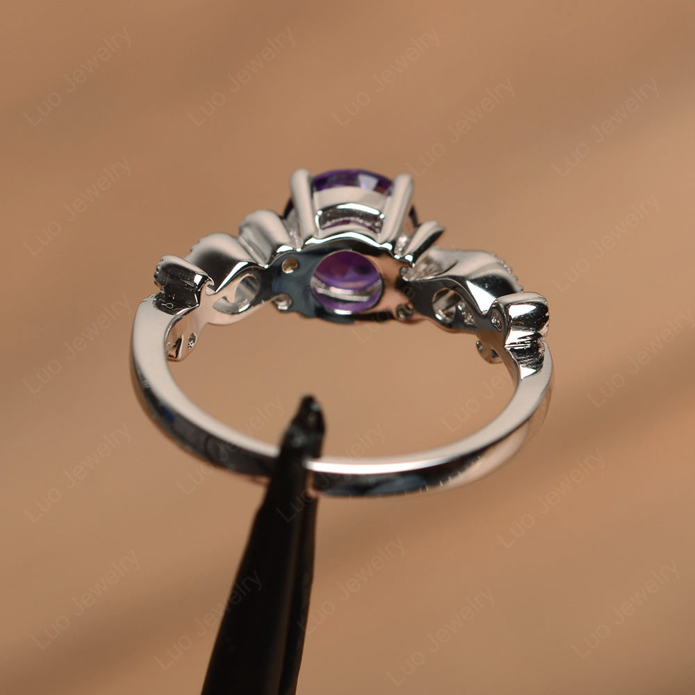 Vintage Amethyst Ring Art Deco Yellow Gold - LUO Jewelry