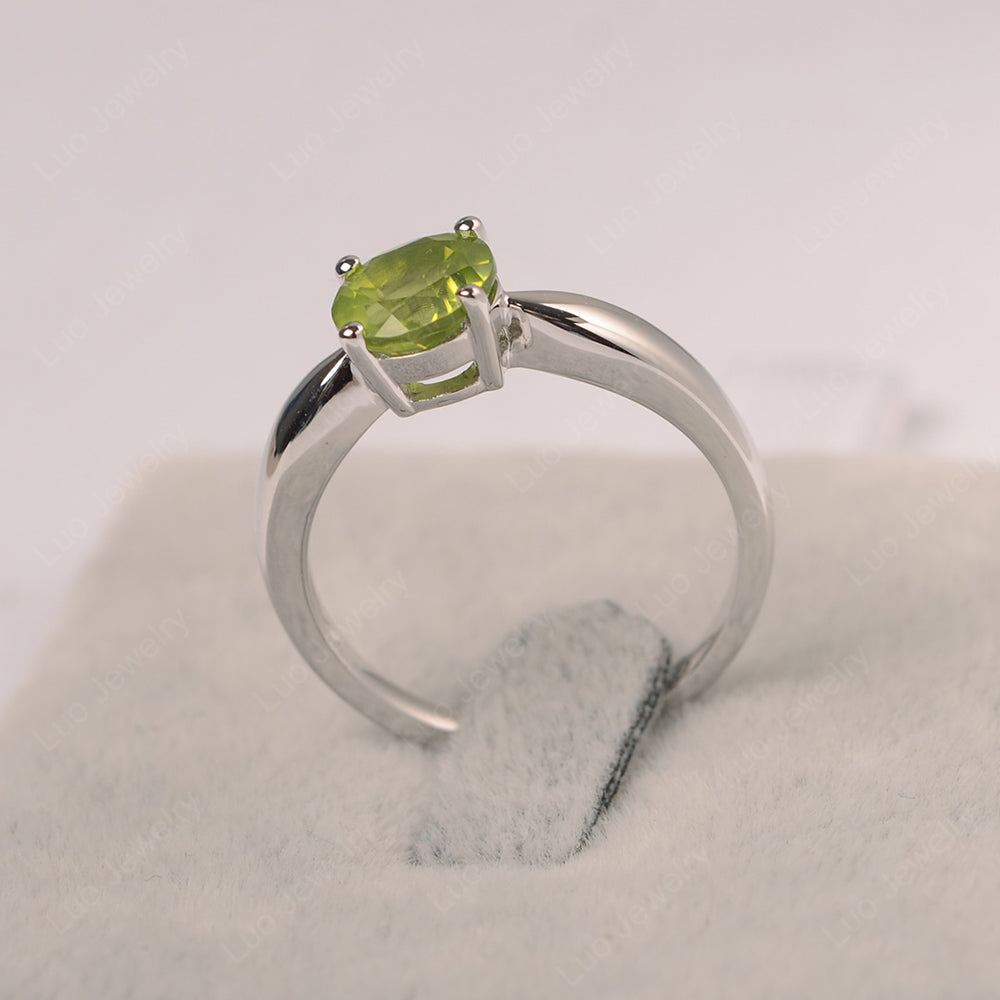 Peridot Solitaire Wedding Ring Yellow Gold - LUO Jewelry