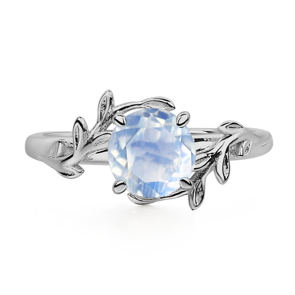 Vine Moonstone Solitaire Engagement Ring - LUO Jewelry #metal_platinum