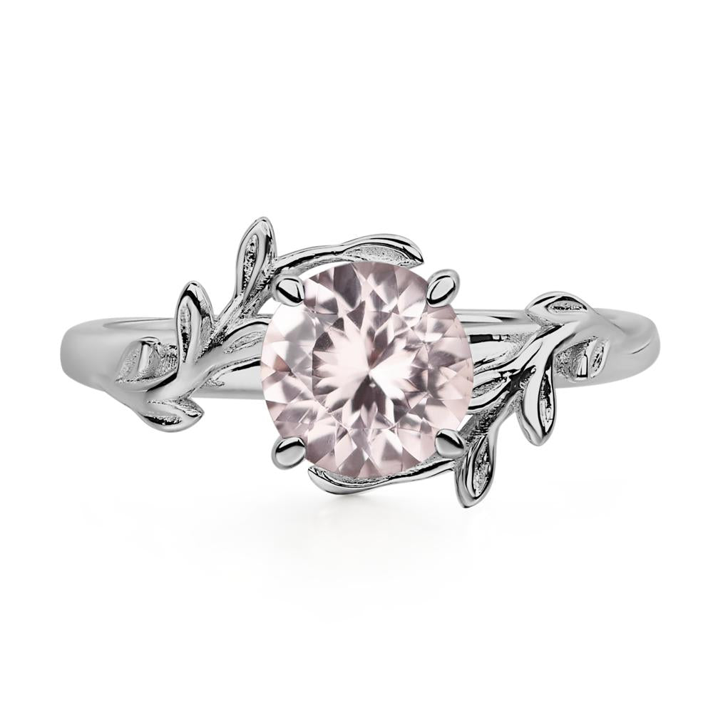 Vine Morganite Solitaire Engagement Ring - LUO Jewelry #metal_platinum