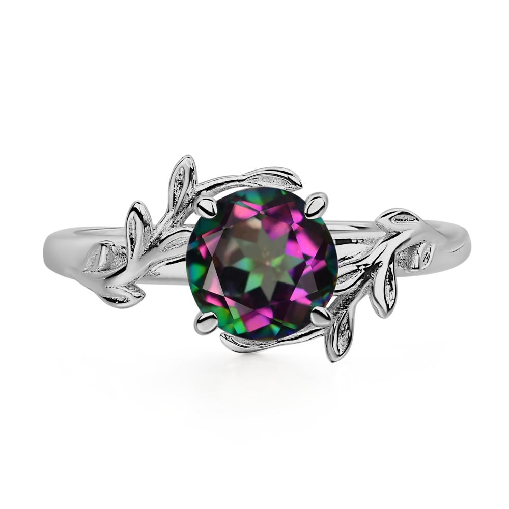 Vine Mystic Topaz Solitaire Engagement Ring - LUO Jewelry #metal_platinum