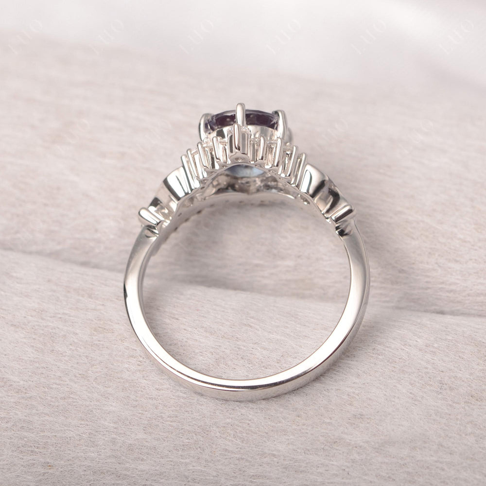 Vintage Alexandrite Cocktail Ring Yellow Gold - LUO Jewelry