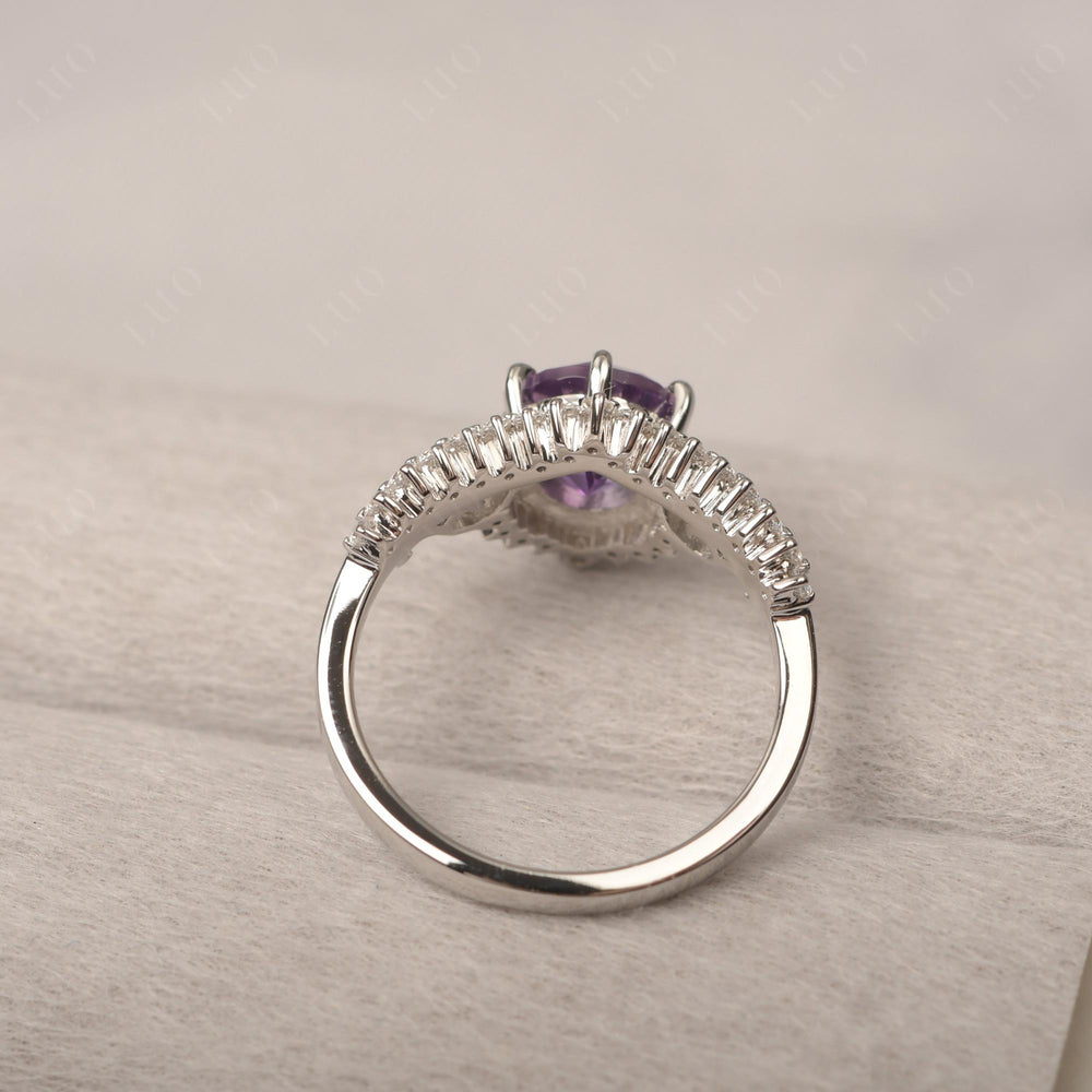 Vintage Amethyst Cocktail Ring Yellow Gold - LUO Jewelry