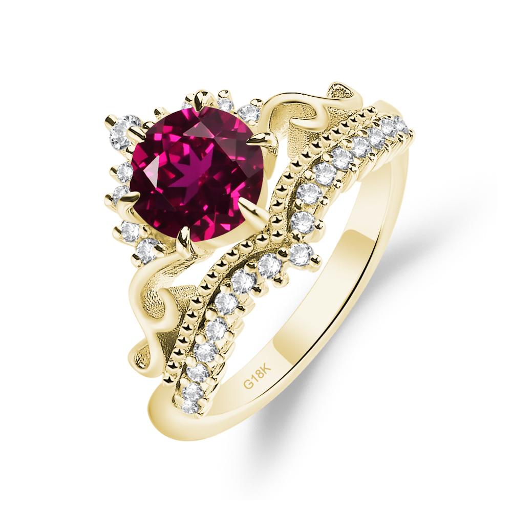 Vintage Ruby Cocktail Ring - LUO Jewelry #metal_18k yellow gold