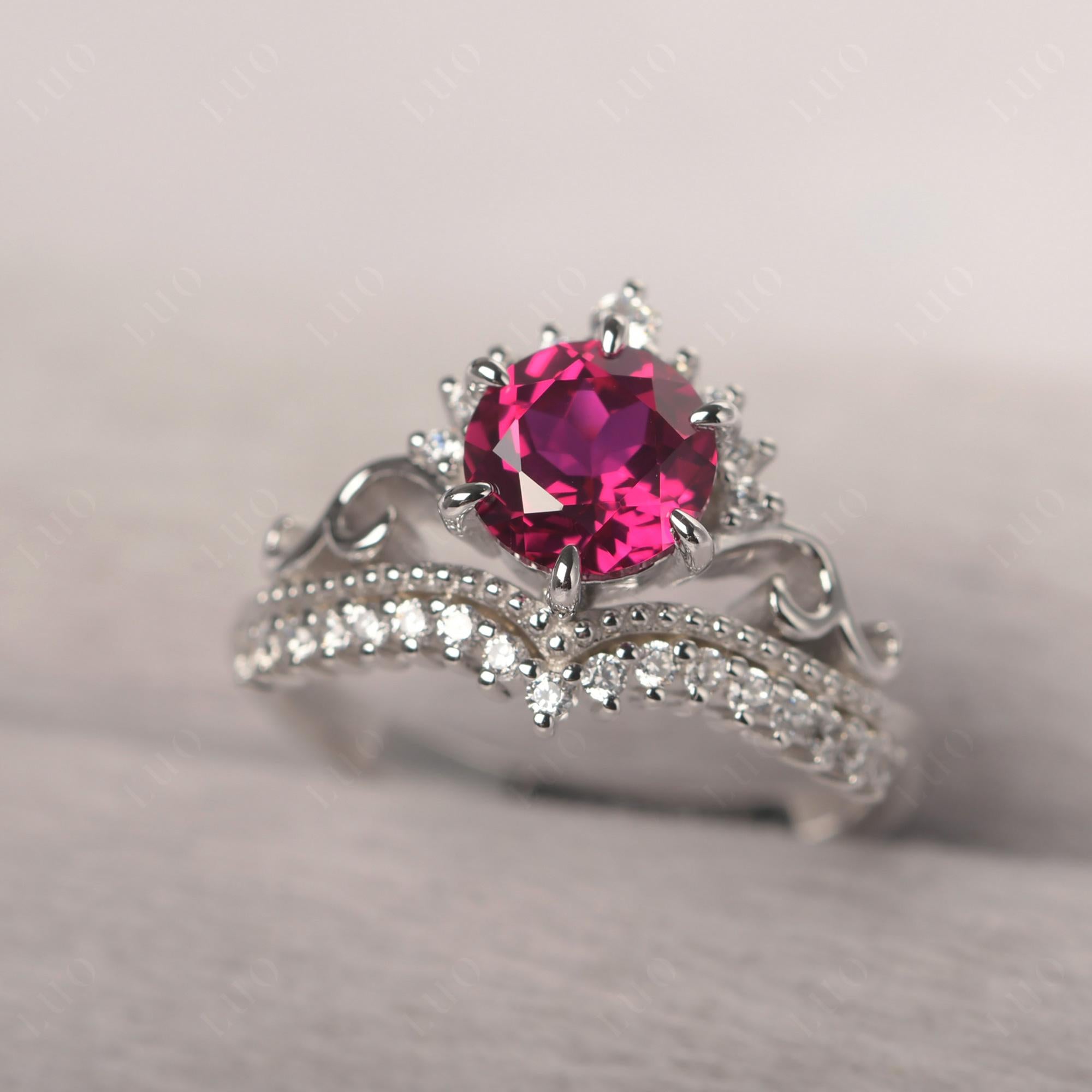 Vintage Ruby Cocktail Ring - LUO Jewelry