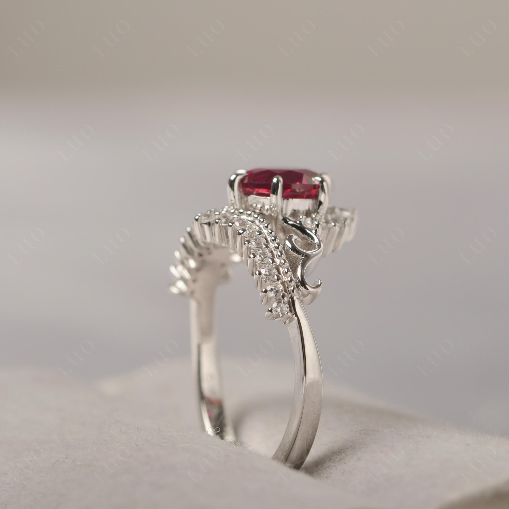 Vintage Ruby Cocktail Ring - LUO Jewelry