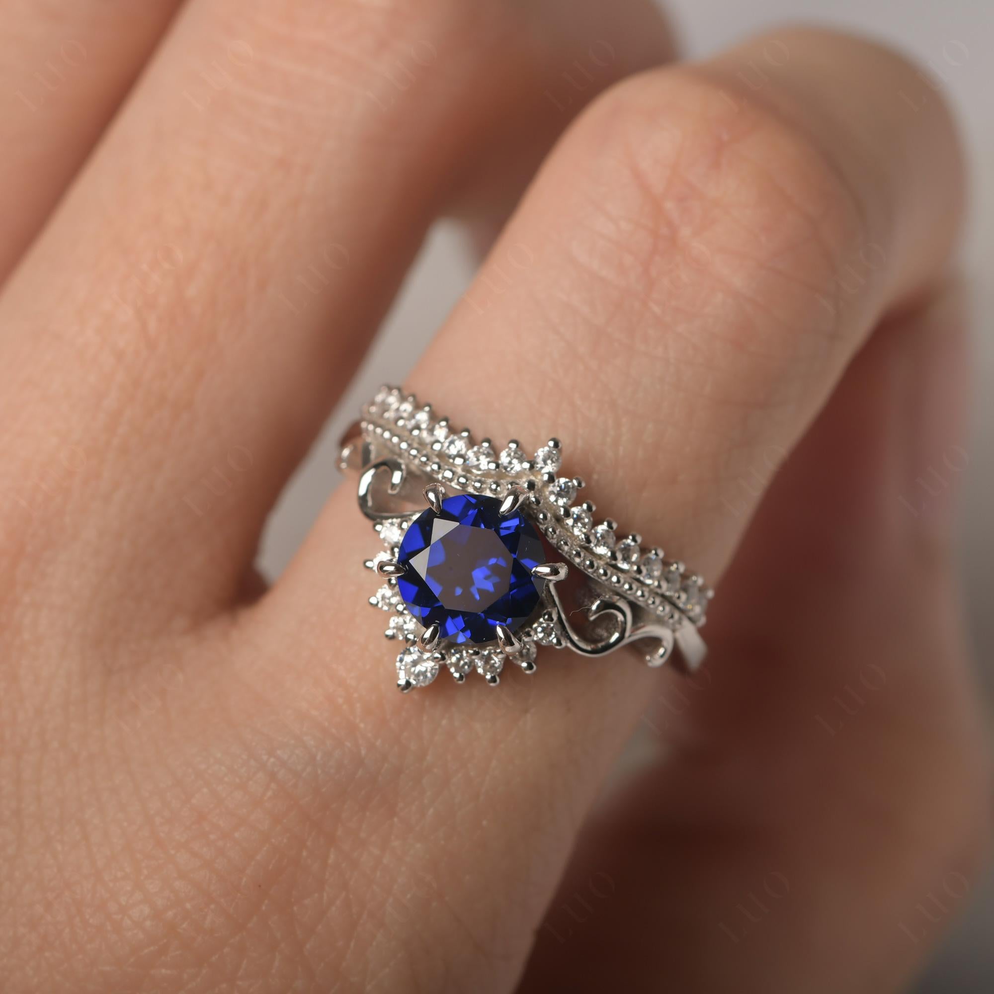 Vintage Sapphire Cocktail Ring - LUO Jewelry