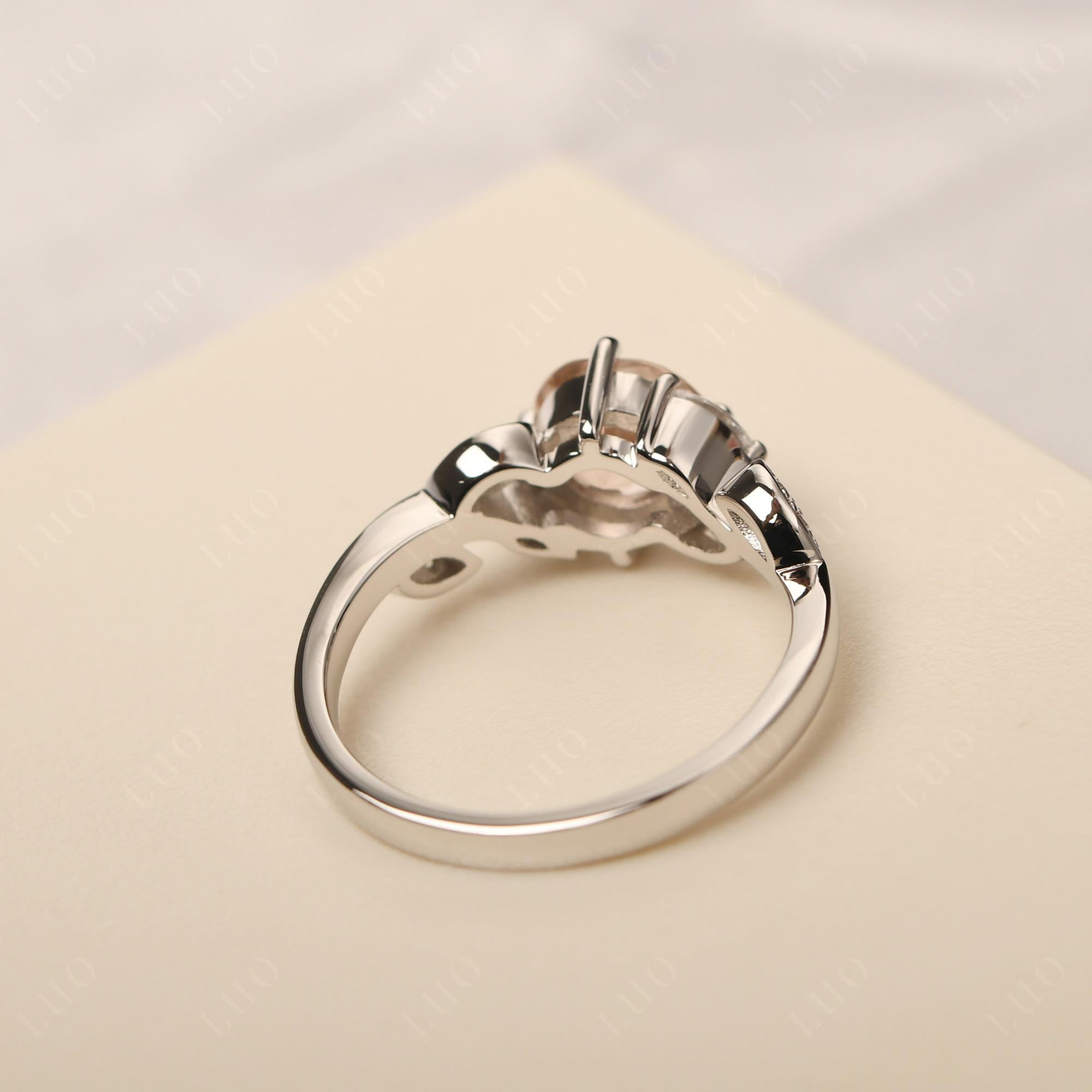 Vine Leaf Morganite Engagement Ring - LUO Jewelry
