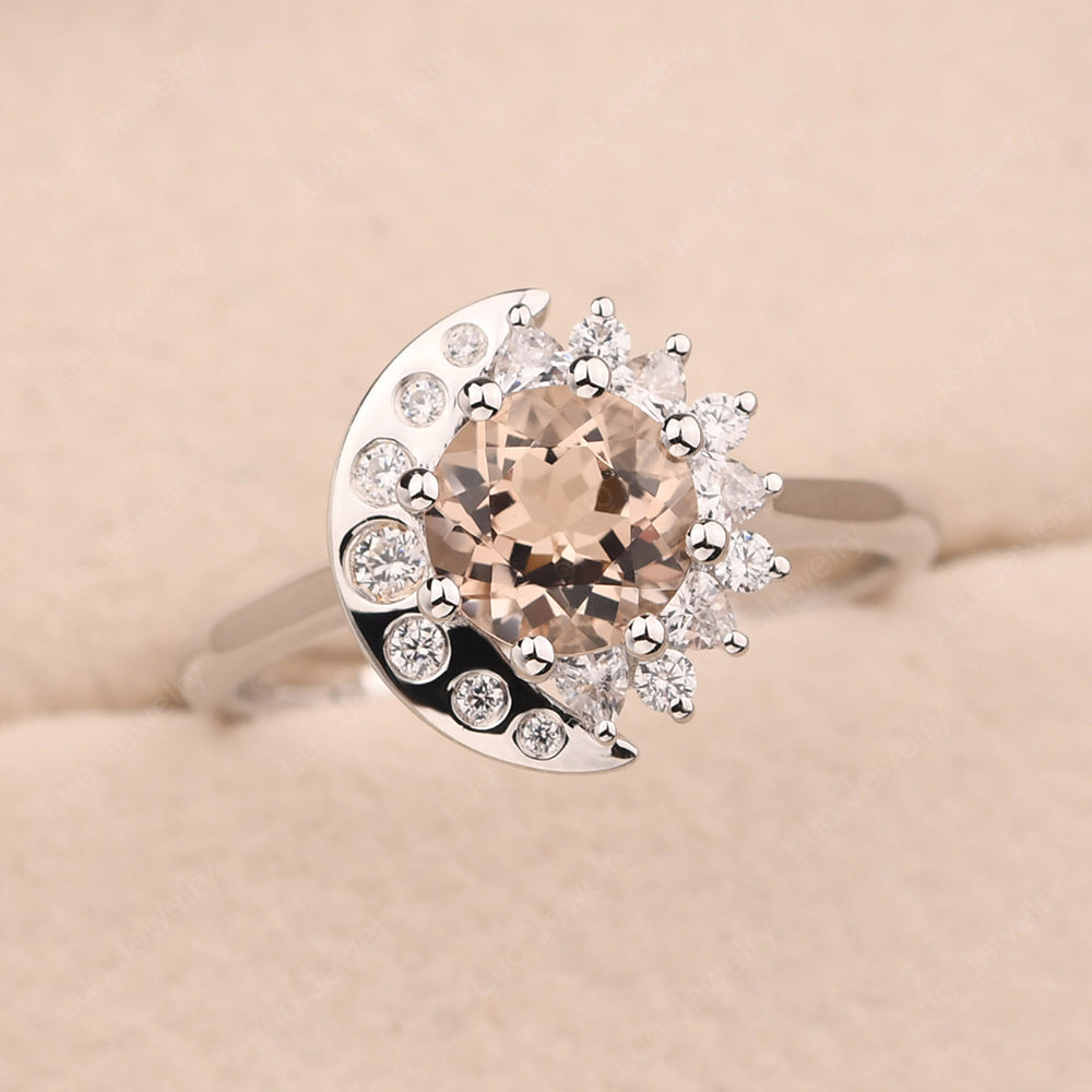 Unique Morganite Engagement Ring Yellow Gold - LUO Jewelry