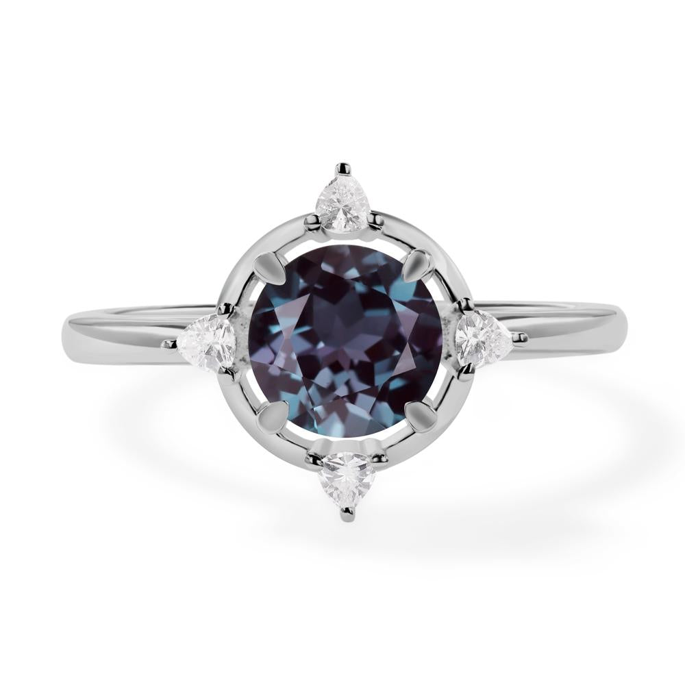 Alexandrite North Star Engagement Ring - LUO Jewelry #metal_platinum