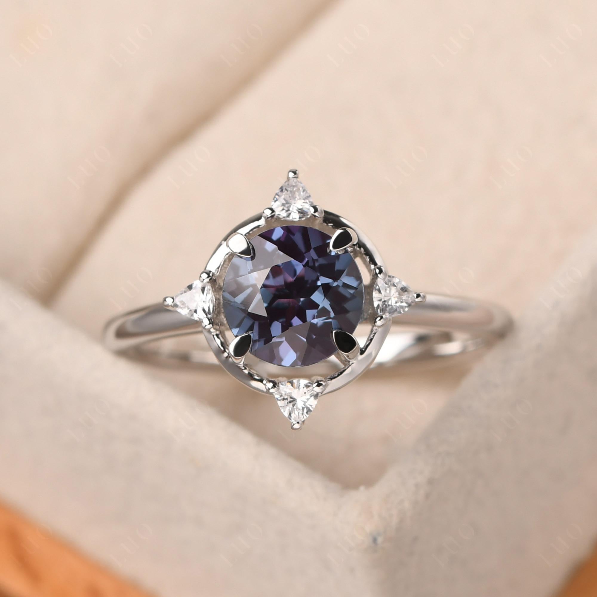 Alexandrite North Star Engagement Ring - LUO Jewelry