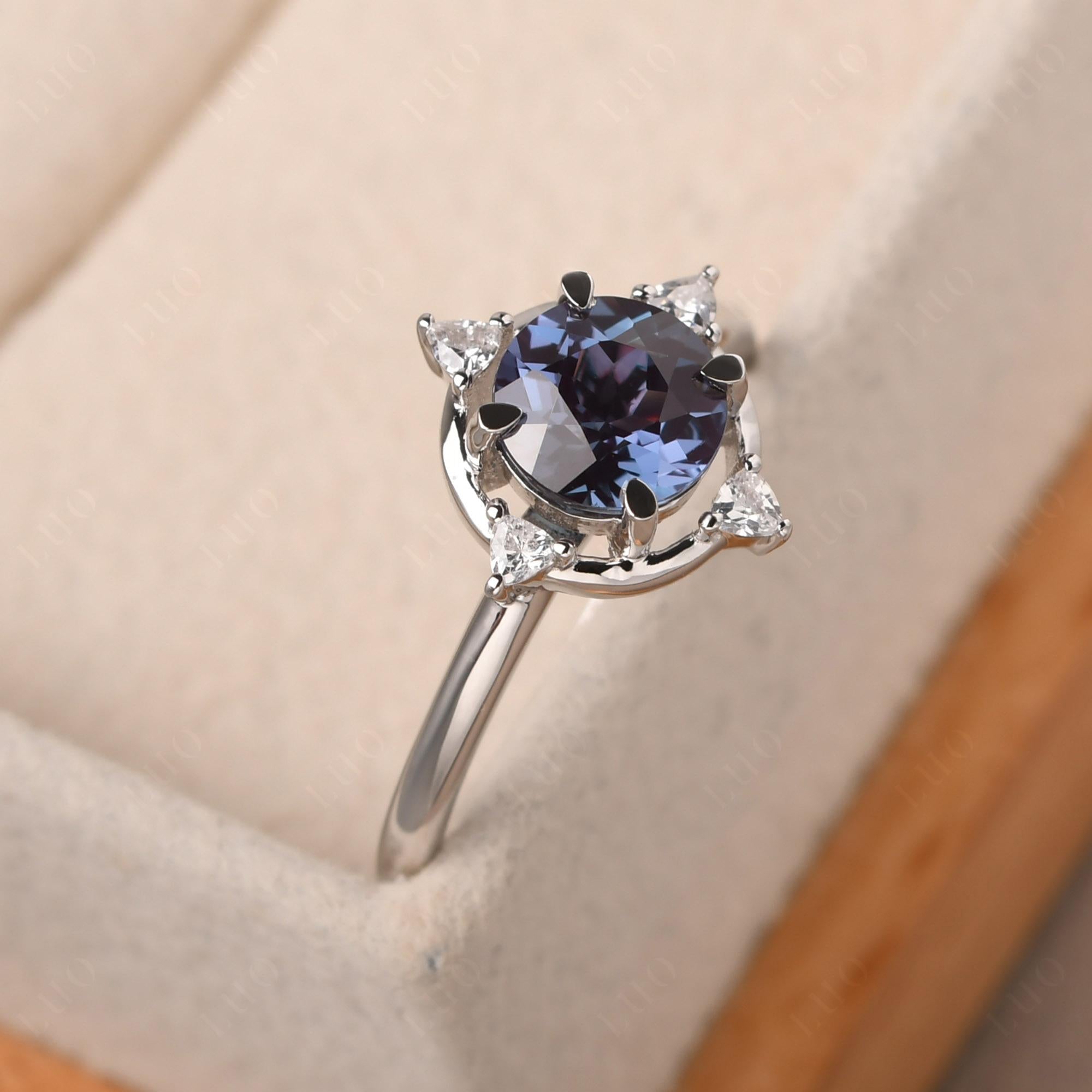 Alexandrite North Star Engagement Ring - LUO Jewelry