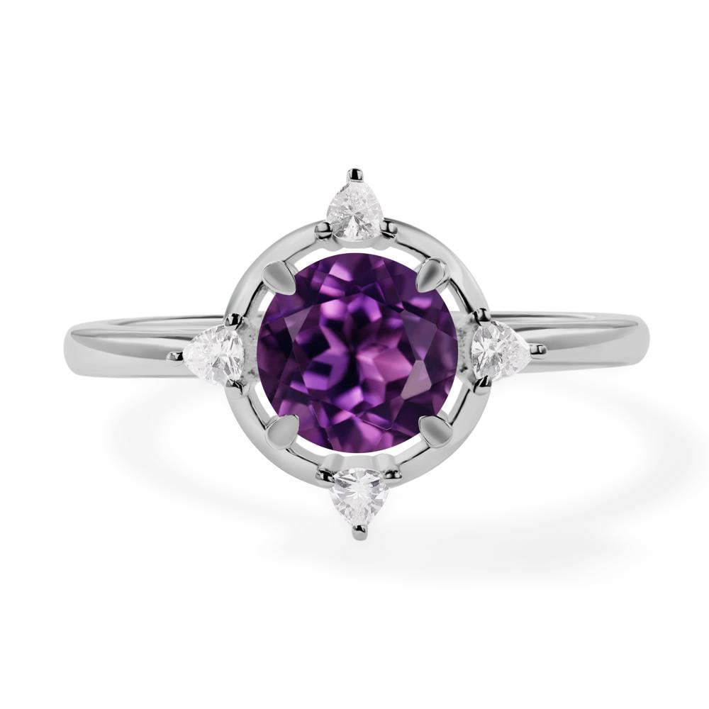 Amethyst North Star Engagement Ring - LUO Jewelry #metal_platinum