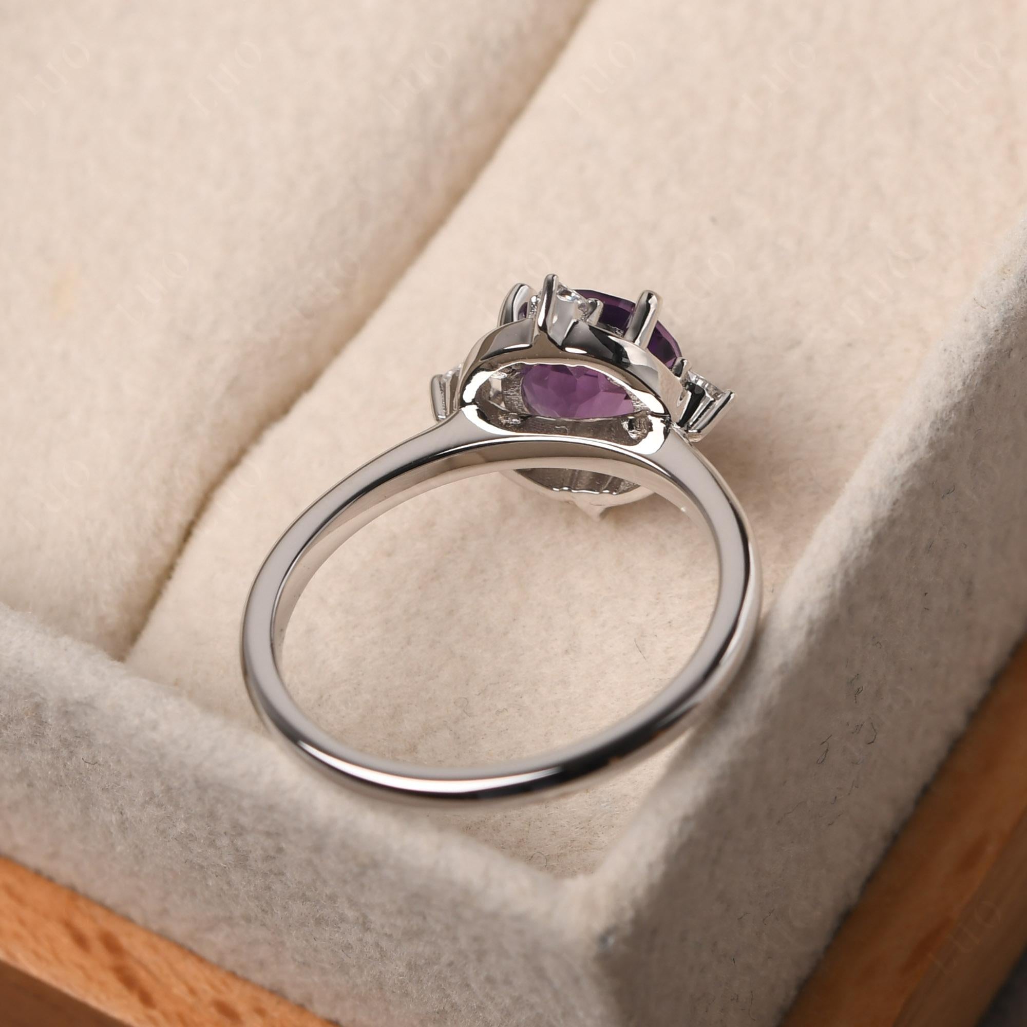 Amethyst North Star Engagement Ring - LUO Jewelry