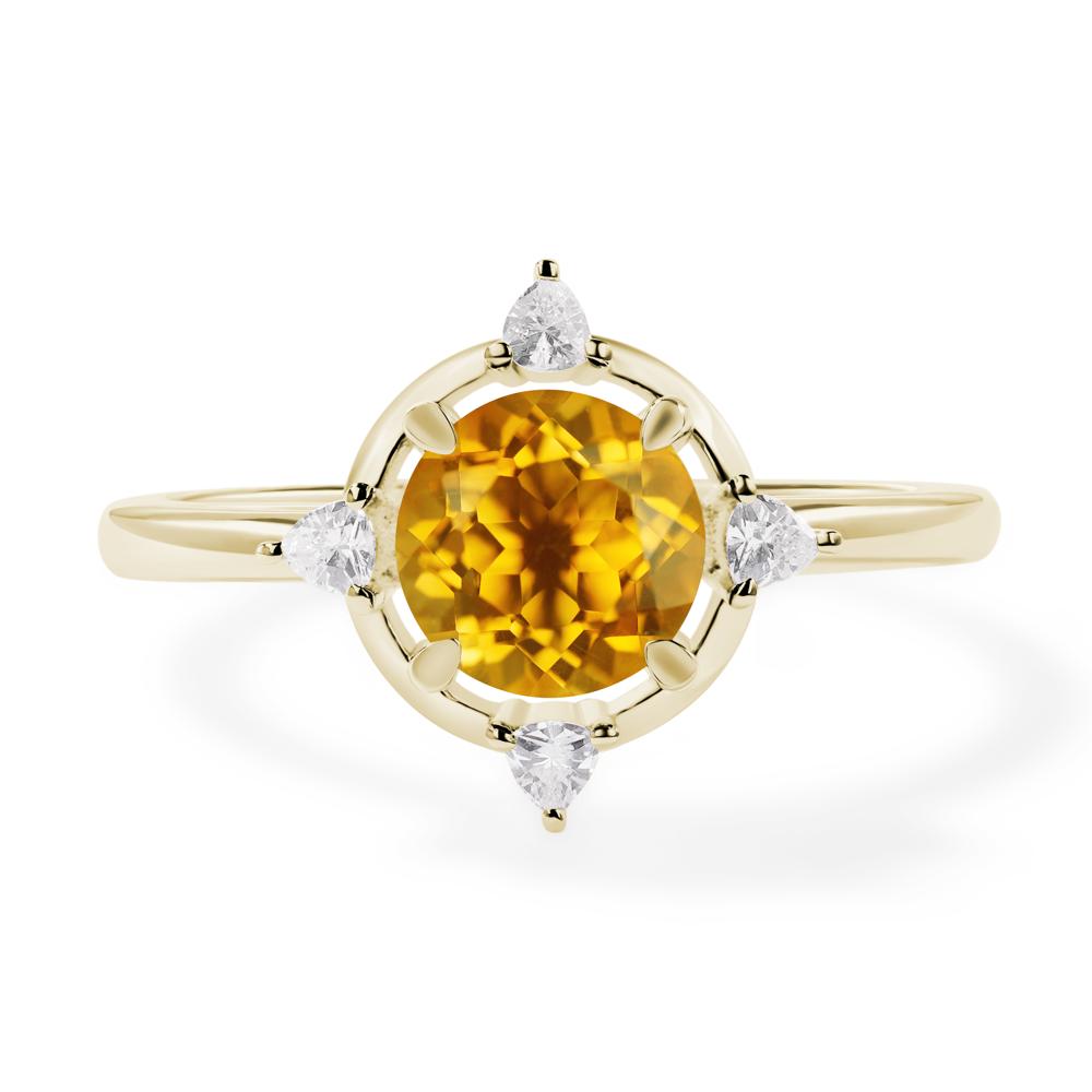 Citrine North Star Engagement Ring - LUO Jewelry #metal_14k yellow gold