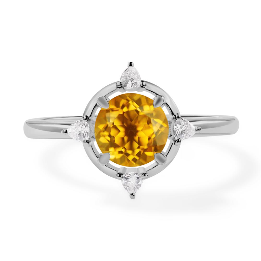 Citrine North Star Engagement Ring - LUO Jewelry #metal_platinum