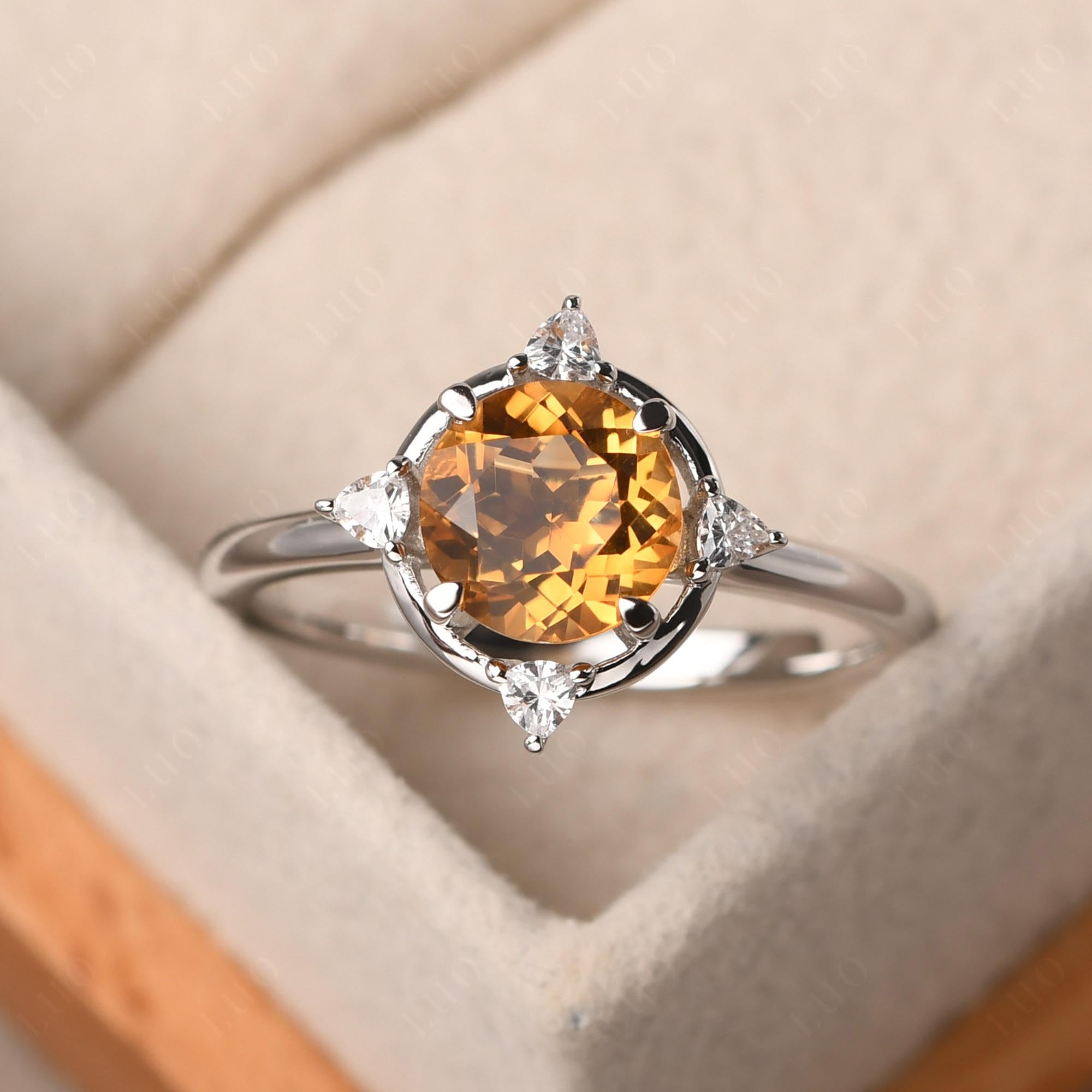 Citrine North Star Engagement Ring - LUO Jewelry
