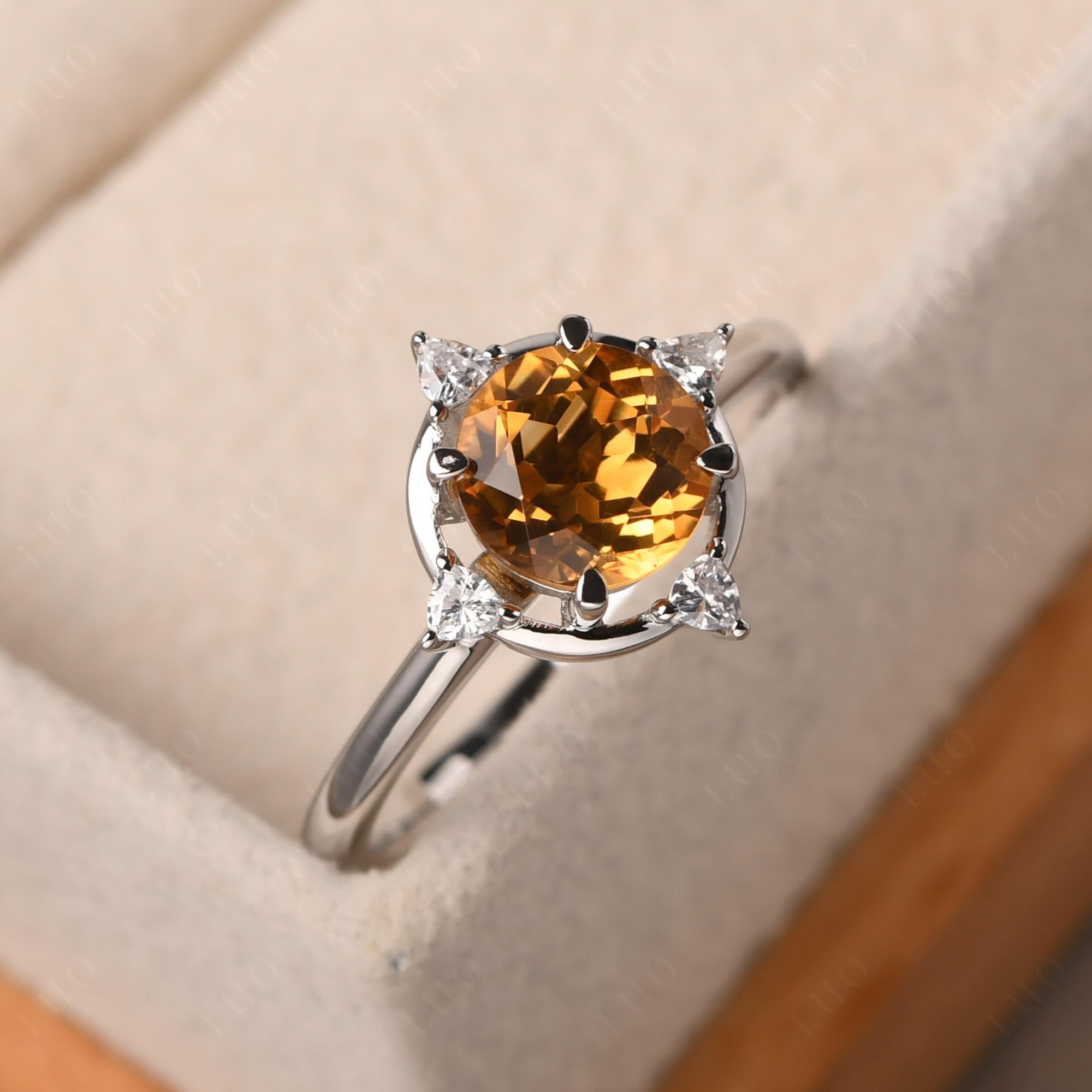 Citrine North Star Engagement Ring - LUO Jewelry