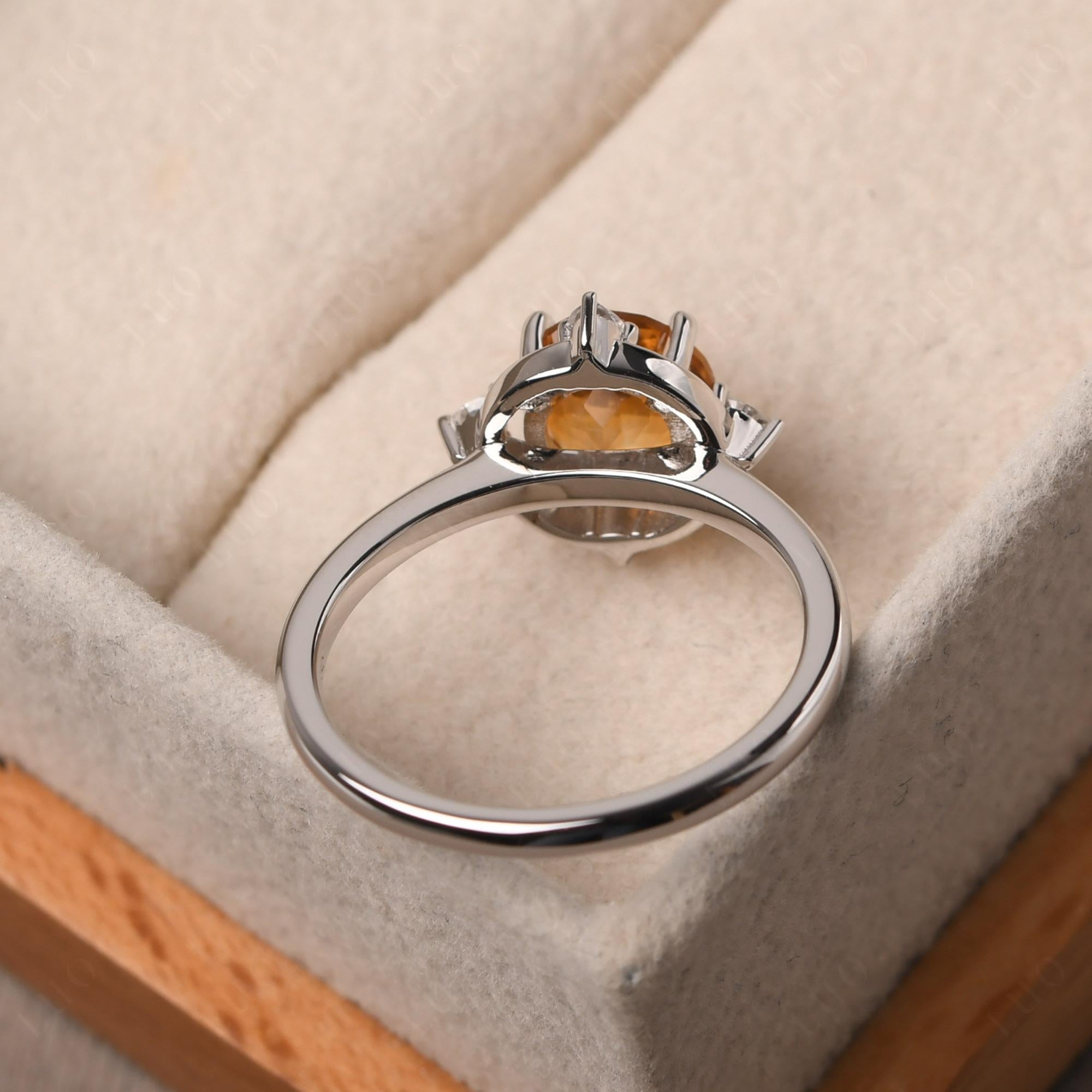 Citrine North Star Engagement Ring - LUO Jewelry