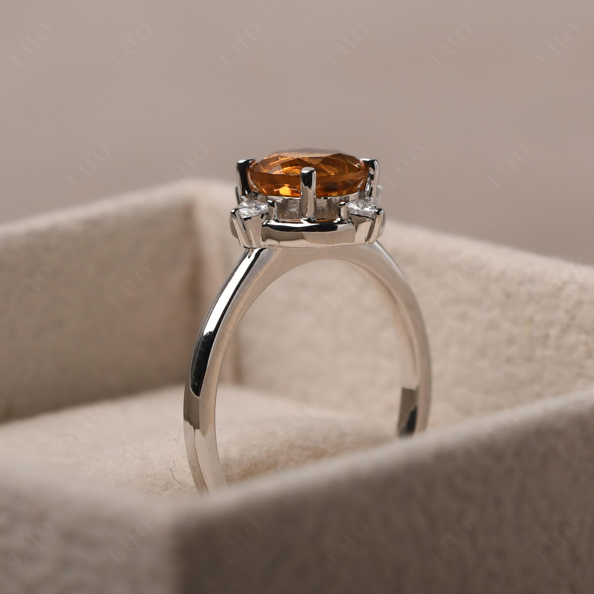 Citrine North Star Engagement Ring - LUO Jewelry