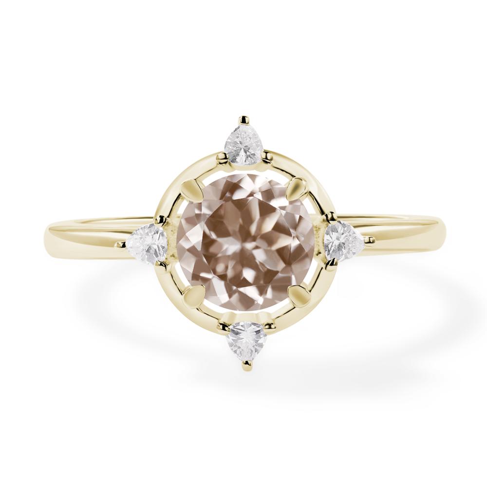 Morganite North Star Engagement Ring - LUO Jewelry #metal_14k yellow gold