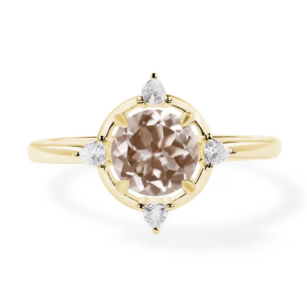 Morganite North Star Engagement Ring - LUO Jewelry #metal_18k yellow gold
