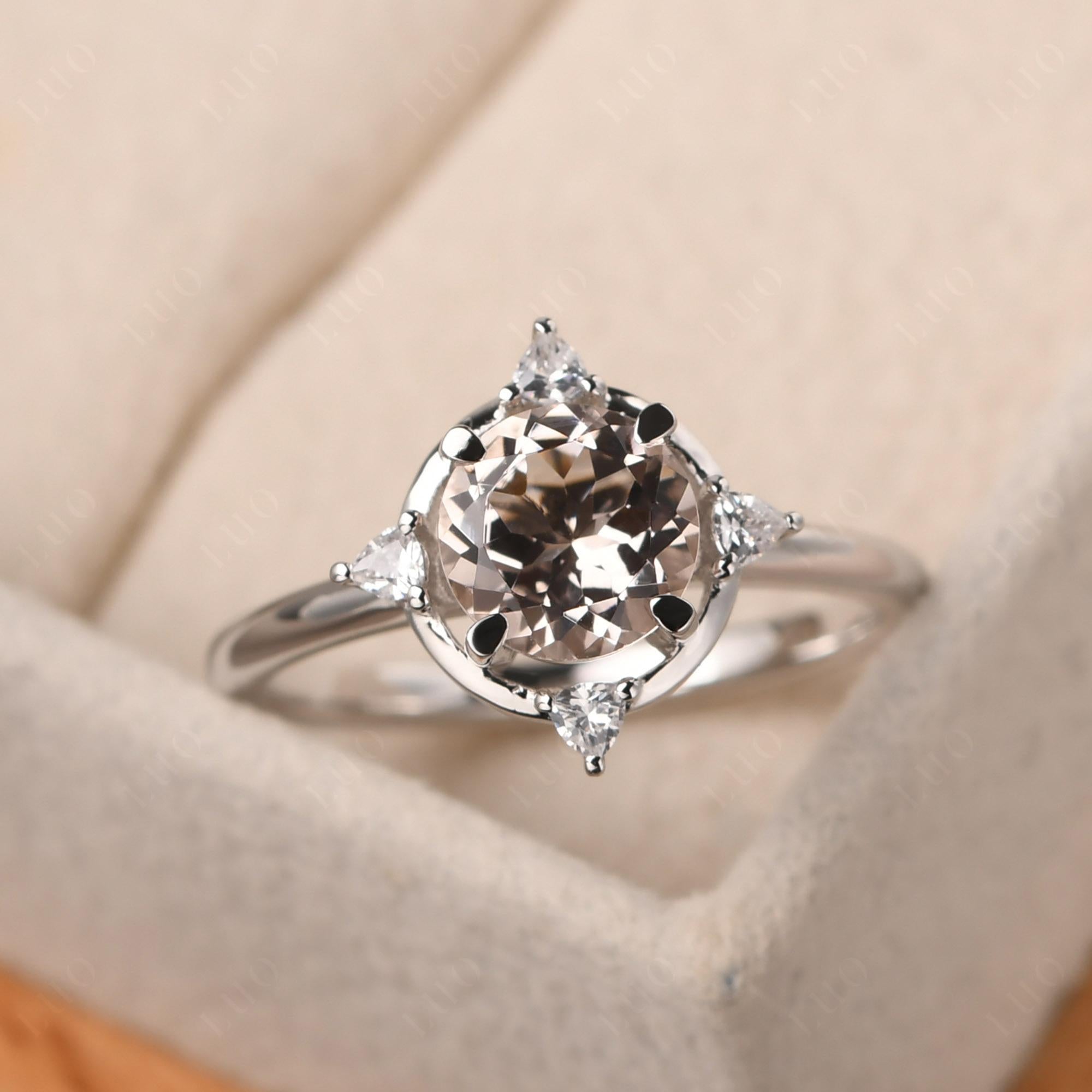 Morganite North Star Engagement Ring - LUO Jewelry
