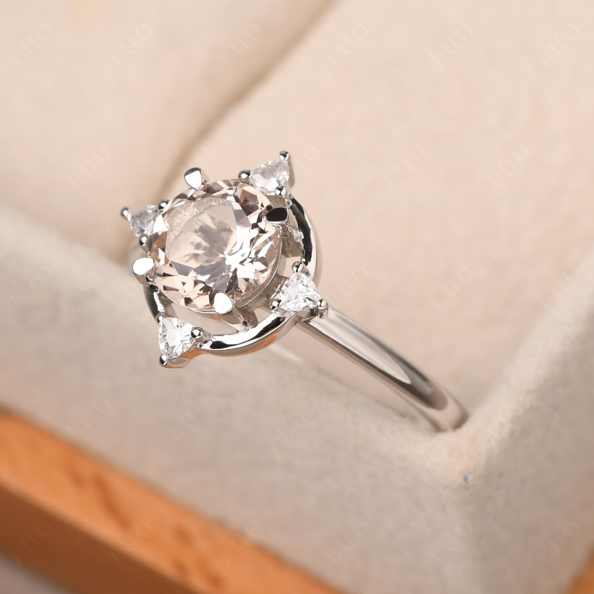 Morganite North Star Engagement Ring - LUO Jewelry