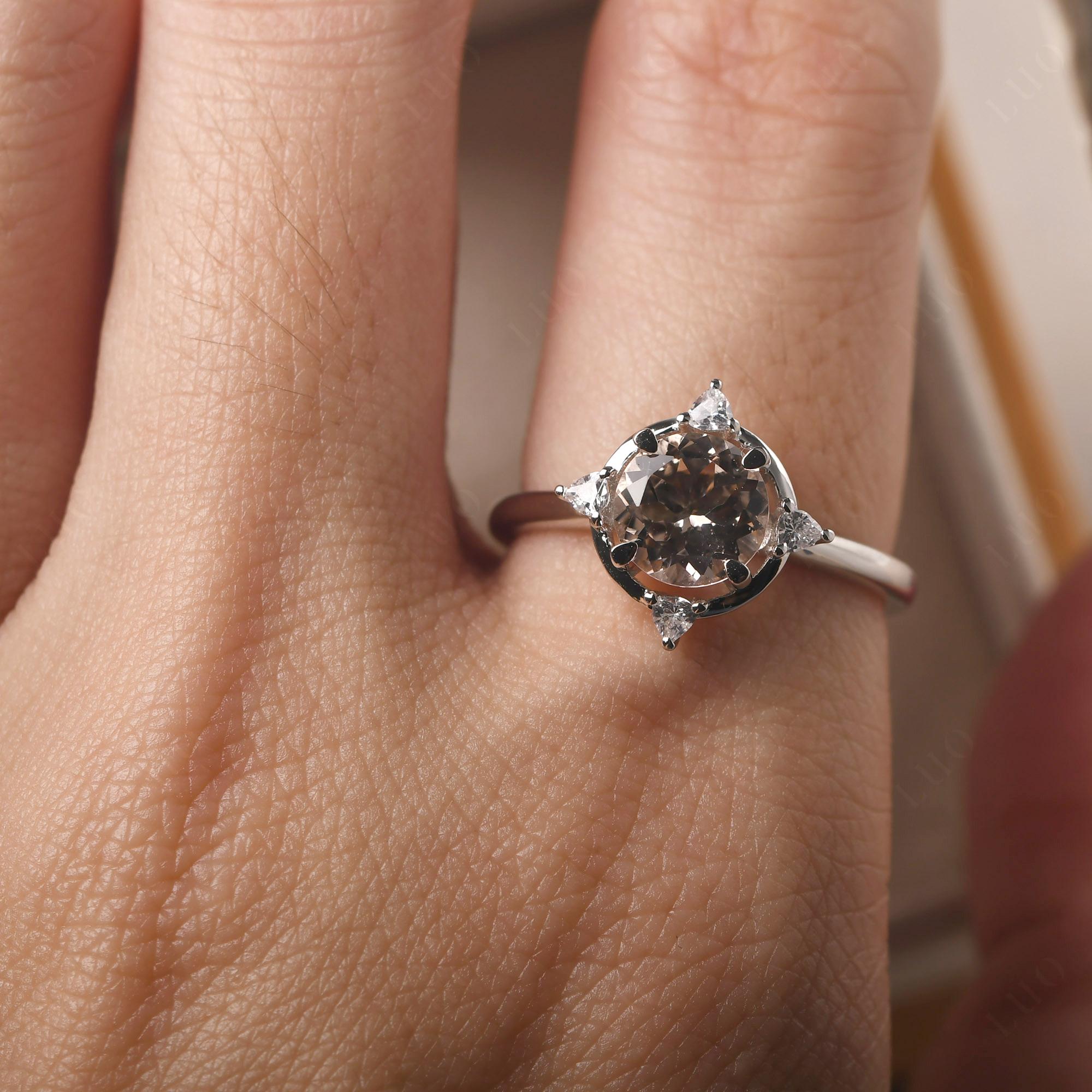 Morganite North Star Engagement Ring - LUO Jewelry